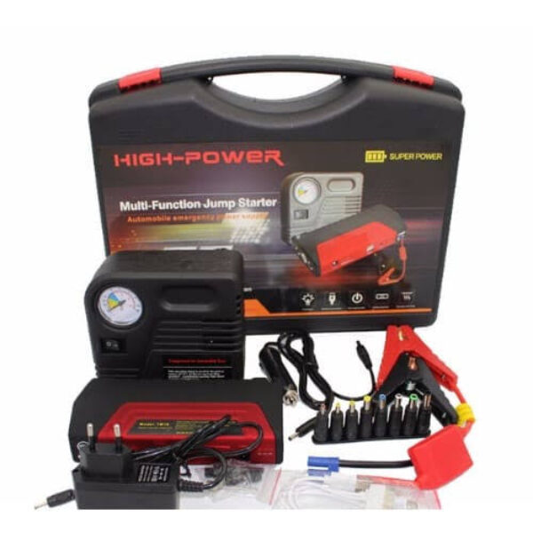 Emergency Jump Starter Power Bank with Tire Compressor